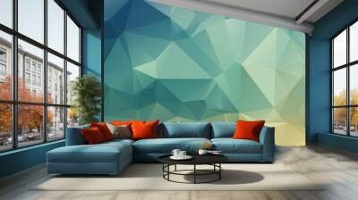 Colorful polygon Wall mural