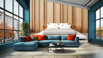 Loft and modern bedroom design for 
home - villa - apartment - luxury hotel / 3D render interior Wall mural