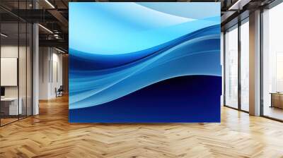 abstract background,liquid wave blue gradient Wall mural