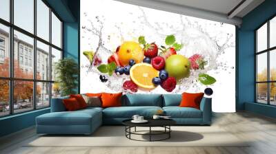 fruits splash Wall mural