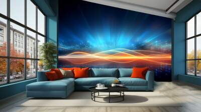 speed light motion with bokeh effects Wall mural