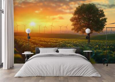 Aligning climate goals with carbon neutrality and emissions reduction efforts Wall mural