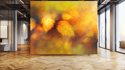 art abstract autumn background, generative ai Wall mural