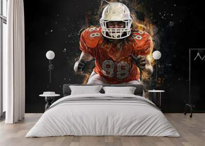 Portrait of gridiron player Wall mural