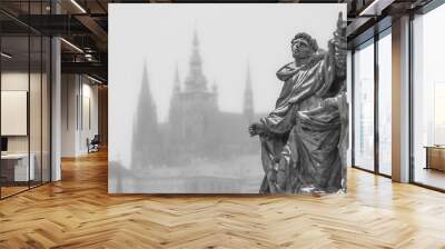 Religious Statue in Prague Wall mural