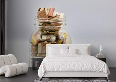 saving money in the glass with background
 Wall mural