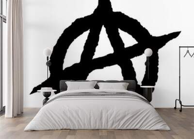 Anarchy symbol black Wall mural