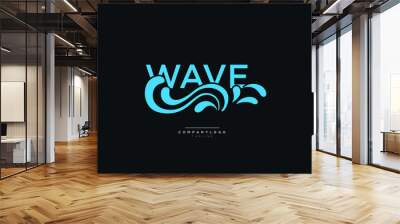 Water wave icon vector illustration design template Wall mural