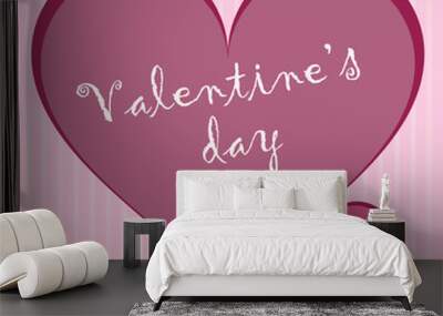 Valentine's day card with hearts Wall mural