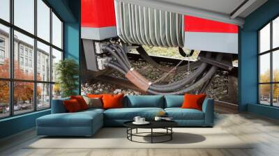 Combined two train wagons Wall mural