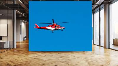 Medical helicopter rescue operation in the Tatras Wall mural