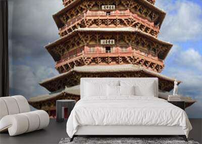 wooden pagoda of buddhist fogong temple, yingxian, china Wall mural