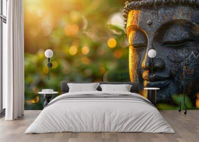 buddha statue in the garden Wall mural