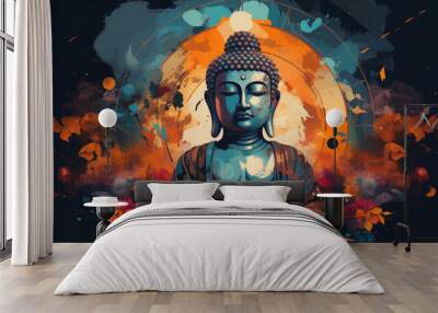 Buddha statue symbolizing peace and spirituality Wall mural