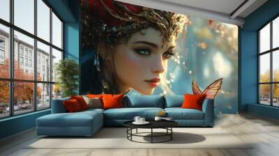 Game Character. Page Header or Banner Wall mural