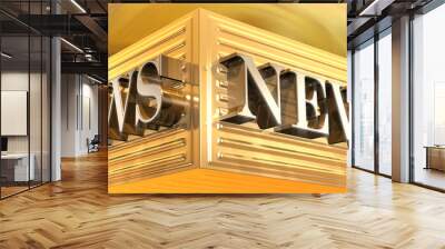 3D illustration of News letter, two side angle views Wall mural