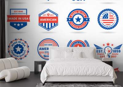 America Vector label for banner Wall mural