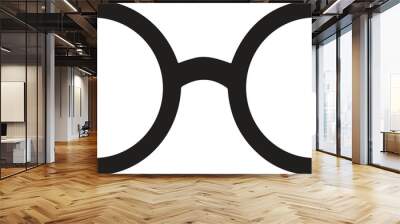 eyeglasses logo or badge in Vintage or retro style isolated on background Wall mural