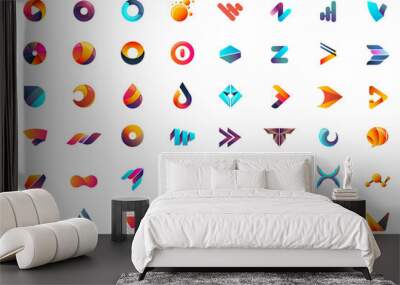 Modern Minimal Vector Logo for banner Wall mural