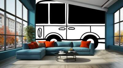 vehicles icon illustration on transparent background Wall mural