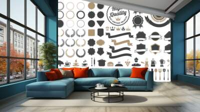 Vintage Retro Vector Logo for banner Wall mural