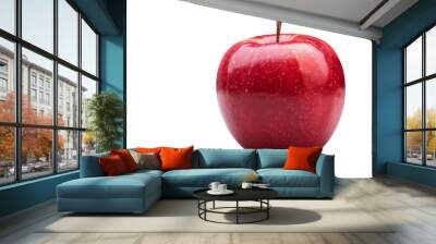 A red apple with a stem on top Wall mural