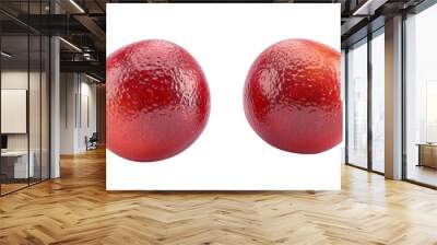 Two red fruits with a rough surface Wall mural