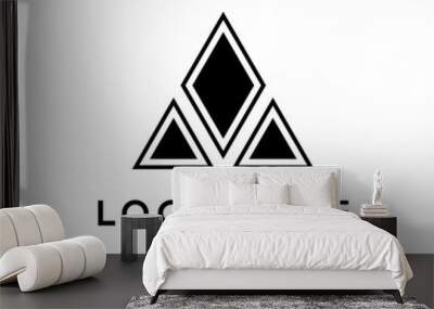 AM Letter Logo Design with Creative Modern Trendy Typography and Black Colors. Wall mural