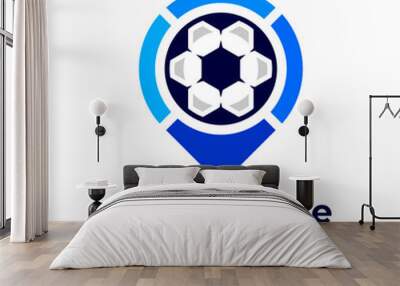 Point Soccer logo template, Football Point logo design vector Wall mural