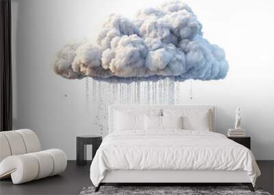 A cloud with rain falling from it Wall mural