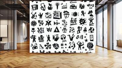 music doodle set Wall mural