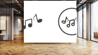 Music note icon thin line illustration Wall mural