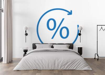 Percentage Icon thin line illustration Wall mural