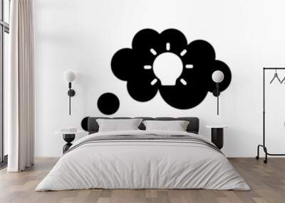 Think bubble icon thin line illustration Wall mural