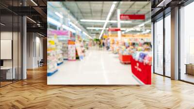 abstract blur in supermarket for background Wall mural