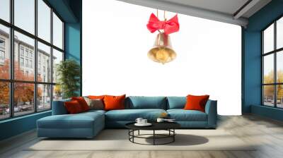 christmas bells on white background Wall mural