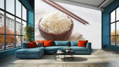 cooked white rice bowl Wall mural