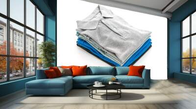 folded shirt on white background Wall mural