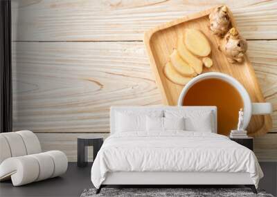 fresh and hot ginger juice glass Wall mural