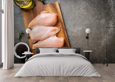 fresh chicken breast raw Wall mural