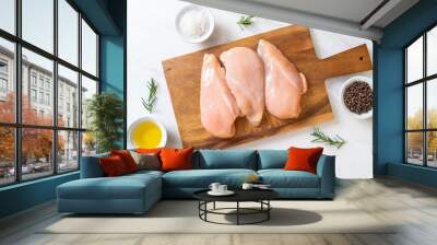 fresh chicken breast raw Wall mural