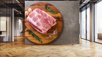 fresh pork raw fillet Wall mural