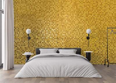 golden mosaic tile for wallpaper and background Wall mural