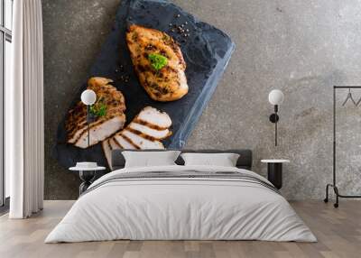 Grilled chicken fillets Wall mural