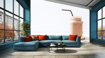 Iced chocolate milkshake drink Wall mural