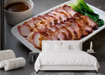 roast barbecue red pork Wall mural