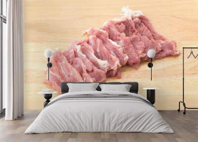 slice pork Wall mural