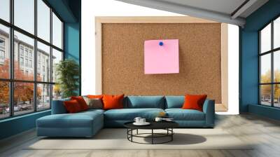 sticky note on cork board Wall mural