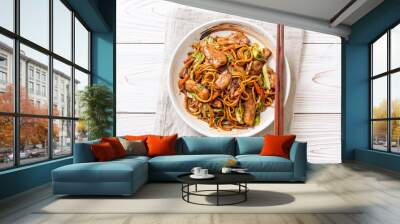 stir-fried yakisoba noodle with pork Wall mural