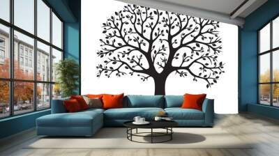 Black Tree. Vector Illustration Wall mural